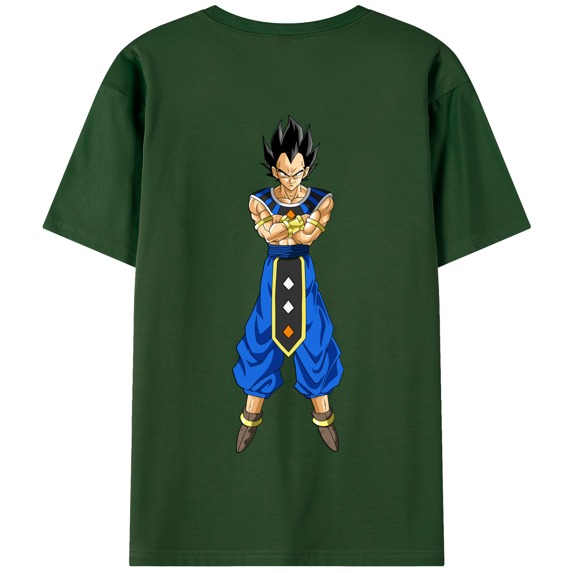 （画像用） ドラゴンボール ベジータ四世（Bejīta Yonsei）DRAGON BALL Vegeta IV 綿100％半袖Tシャツ（背面プリント）